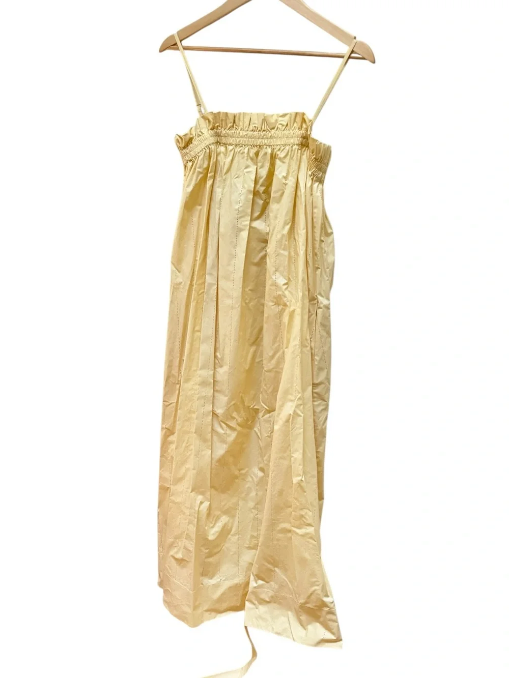TORY BURCH Ruffle Top Midi Dress In Custard Swirl